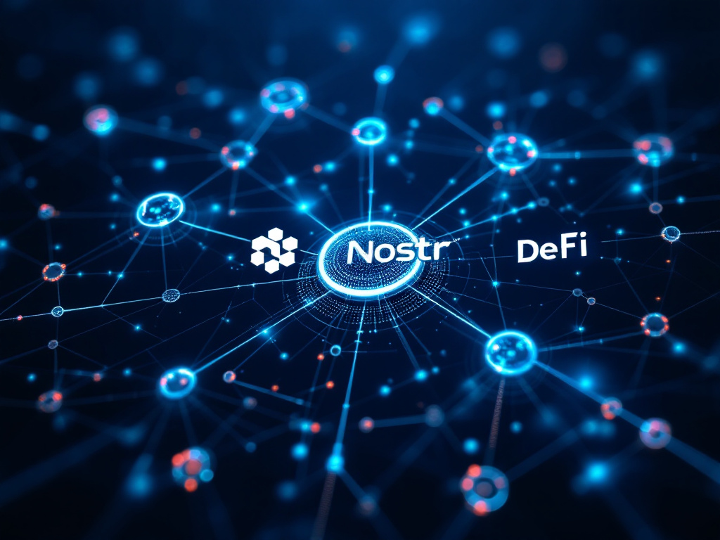 Futuristic digital network symbolizing decentralized communication